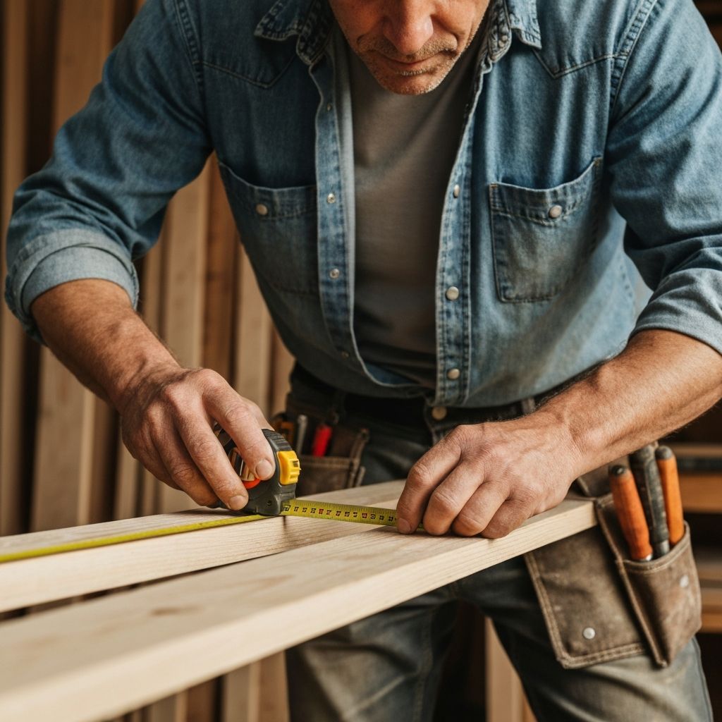 Timmerman aan het meten